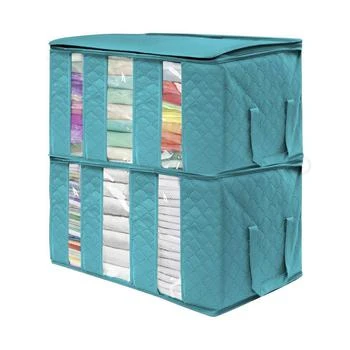 Sorbus Foldable Fabric Storage 3 Sectional Organizer Bag, Pack of 2
