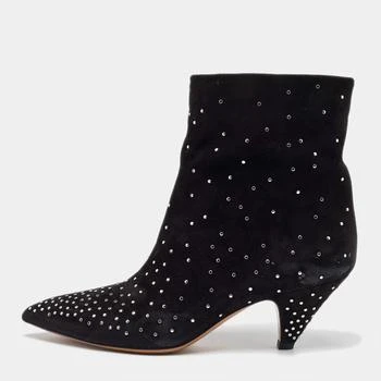 Valentino | Valentino Black Suede Rockstud Ankle Boots Size 39.5
