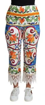 Dolce & Gabbana | Majolica Print TrouserCotton Women's Pants