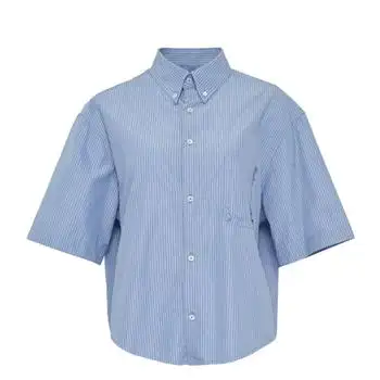 MAISON MARGIELA | Maison Margiela Striped Frayed Hem Shirt