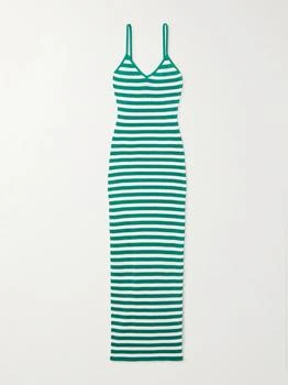 Dolce & Gabbana | Striped Ribbed-knit Midi Dress  - IT50