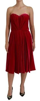 Dolce & Gabbana | Viscose Stretch Strapless A-line Women's Dress