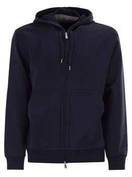 Brunello Cucinelli | Brunello Cucinelli Zip-Up Drawstring Hoodie