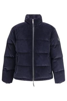 Burberry | Burberry EKD Logo Patch Cropped Corduroy Down Jacket