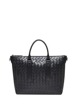 Bottega Veneta | BOTTEGA VENETA | Black Intrecciato Soft Briefcase | Man | PZ