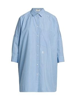 Jil Sander | Oversized Stripe Cotton Button-Front Shirt
