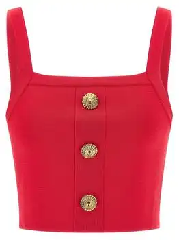 Balmain | Balmain Buttons Knit Bralette Top