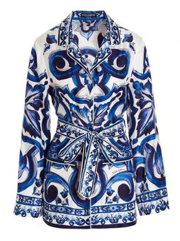 Dolce & Gabbana | Dolce & Gabbana Majolica-Print Long-Sleeved Shirt