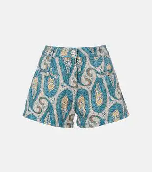 ETRO | Paisley denim shorts