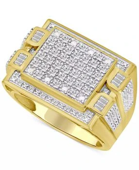 Macy's | Men's Diamond Statement Ring (1/2 ct. t.w.) in 10k Yellow Gold