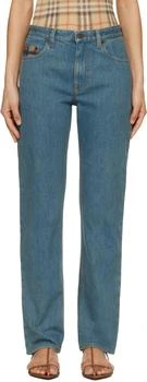 Burberry | Blue Mid-Rise Straight Jeans