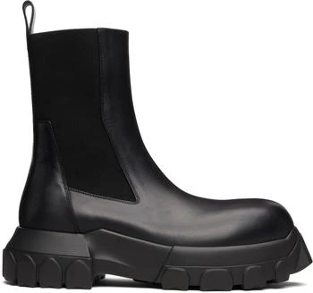 Rick Owens | Black Concordians Beatle Bozo Tractor Chelsea Boots