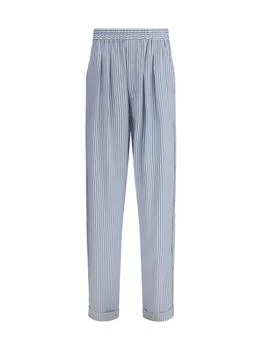 Tom Ford | Tom Ford Striped Turn-Up Hem Trousers
