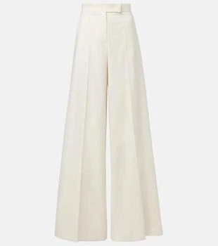 Max Mara | Finish cotton-blend wide-leg pants