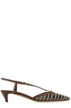 Fendi | Fendi FFold Low-Heeled Slingback Pumps