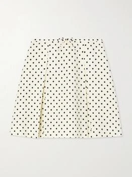 Valentino | Aline Polka-dot Canvas Mini Skirt  - IT36