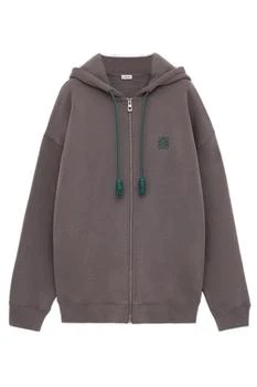 Loewe | Loewe Logo Embroidered Zipped Drawstring Hoodie