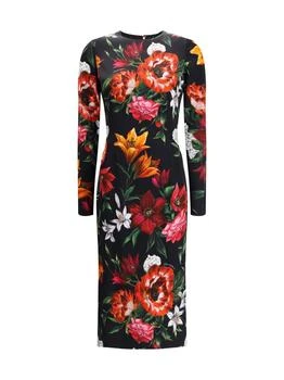 Dolce 
Gabbana Floral Printed Midi Dress