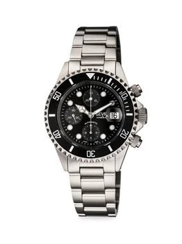Gevril | Wall Street Stainless Steel Swiss Automatic Chronograph Watch