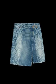 Versace | Versace Pattern-Printed Denim Mini Skirt
