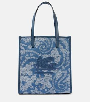 ETRO | Love Trotter Medium jacquard denim shopper
