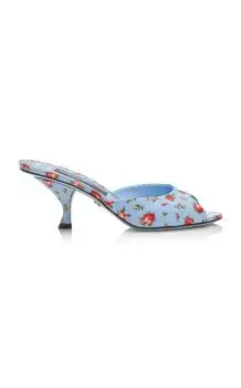 Dolce & Gabbana | Dolce & Gabbana Rose-Print 60mm Mules - Moda Operandi