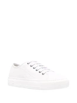 Salvatore Ferragamo | Women's Embossed-Logo Low-Top Sneakers In White