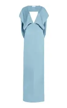 Stella McCartney | Stella McCartney Satin V Neck Gown - Moda Operandi