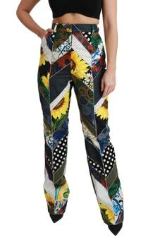 Dolce & Gabbana | Print High Waist Straight Women's Pants