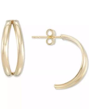 Macy's | Polished Banana Hoop Earrings in 10k Gold