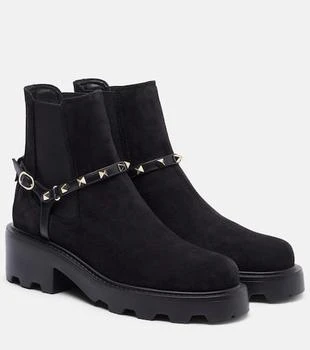 Valentino | Rockstud 55 suede ankle boots