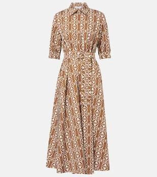 Max Mara | Luxgi belted printed cotton midi dress