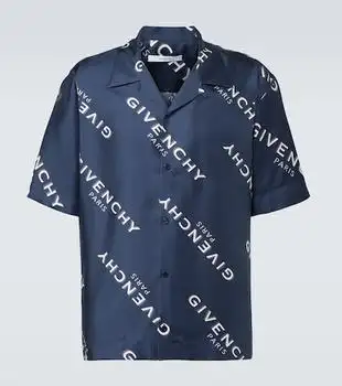 Givenchy | Givenchy Shadow silk bowling shirt