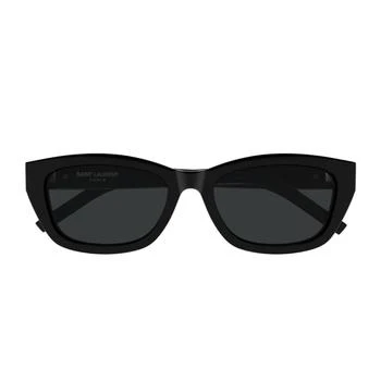 Yves Saint Laurent | Sl M153 Linea Monogram Glossy Black Cat-Eye Rectangular Sunglasses