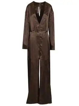 Rick Owens | Rick Owens Belted V-Neck Jumpsuit