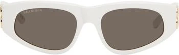 Balenciaga | White Dynasty D-Frame Sunglasses