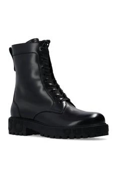 Salvatore Ferragamo | Women
s Leather Combat Boots In Black