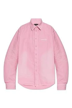 Balenciaga | Balenciaga Logo Embroidered Long-Sleeve Shirt