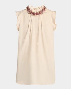 ETRO | Sleeveless Embellished-Neck Blouse