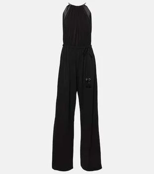 Max Mara | Ubi silk satin-trimmed jersey jumpsuit