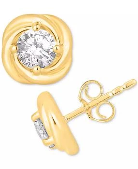 Macy's | Diamond Love Knot Stud Earrings (1 ct. t.w) in 14k Gold