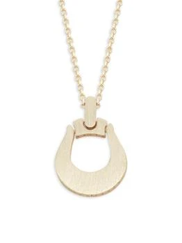 Saks Fifth Avenue | 14K Yellow Gold Horsebit Pendant Necklace