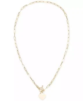 Macy's | Polished Heart Link Toggle Necklace in 10k Gold