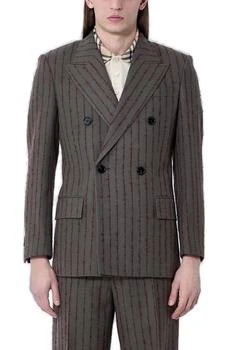 Burberry | Burberry Striped Double Breasted Tailored Blazer