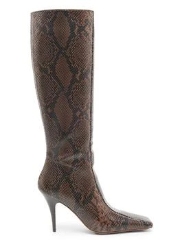 Stella McCartney | 95MM Snakeskin-Printed Knee-High Boots