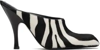 Khaite | Black & White Colt Mule Heels