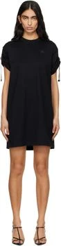 Burberry | Black Check Trim Cotton T-shirt Minidress