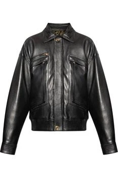 Versace | Versace Long-Sleeved Leather Jacket
