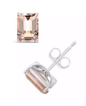 Macy
s | Morganite (2-3/4 ct. t.w.) Stud Earrings in 14K White Gold