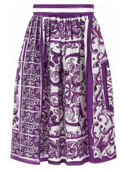 Dolce
Gabbana | Dolce
Gabbana Maiolica Print Midi Skirt